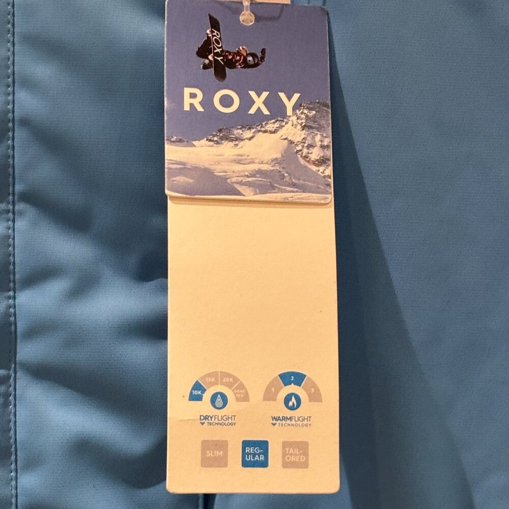 NWT Women's Roxy Jetty Block Azure Blue Clouds Snowboard Jacket Large - Picture 11 of 15